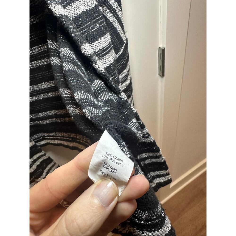 Madewell Black &‎ White Stripe Dolman Sleeve Drapey Cardigan XS/S Oversized - Picture 5 of 9
